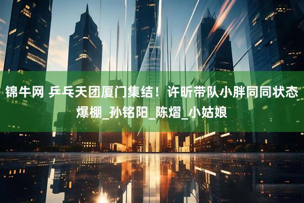 锦牛网 乒乓天团厦门集结！许昕带队小胖同同状态爆棚_孙铭阳_陈熠_小姑娘