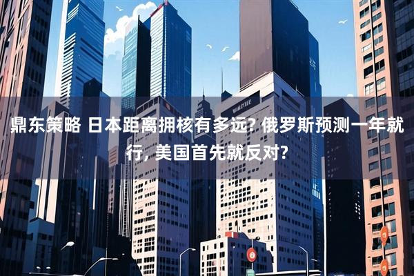 鼎东策略 日本距离拥核有多远? 俄罗斯预测一年就行, 美国首先就反对?